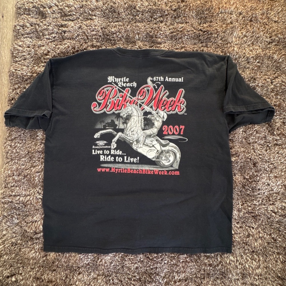 Myrtle Beach Bike Week 2007 T-Shirt Mens 2XL Motorcycle Biker Tee
